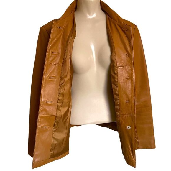 Vintage Beyond Sport California Sculpted Leather Jacket in Hazelnut Brown - Picture 8 of 16